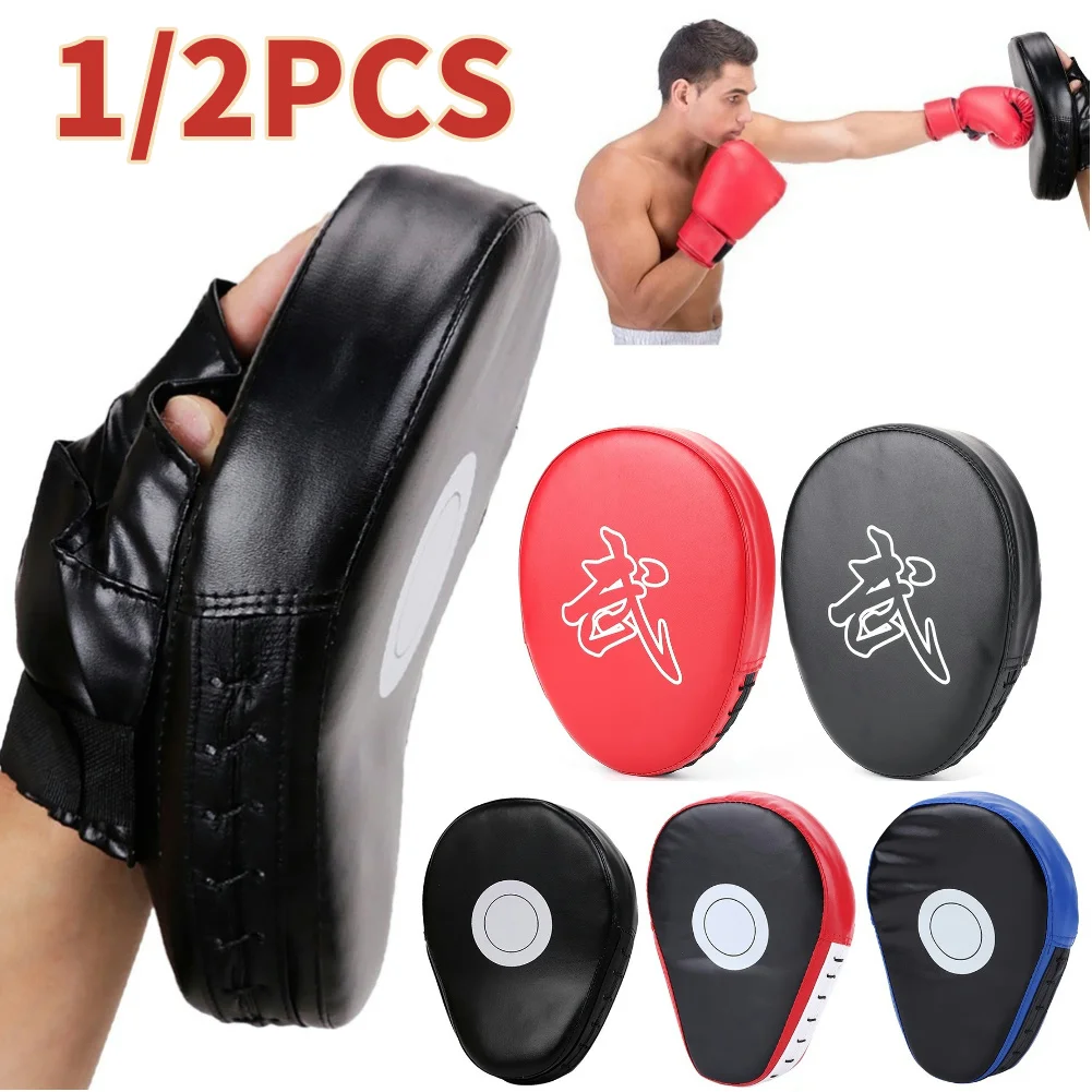 Boxen Hand Ziel PU Leder Schlaghandschuhe Tragen Beständig Boxen Fokus Pads Kickboxen Pads für Boxen MMA Muay Thai Image