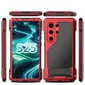 Per Samsung S25 Ultra S25Plus S24Ultra Impermeabile Prevenzione delle cadute Custodia in metallo di alluminio Supporto per protezione schermo Custodia magnetica