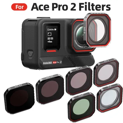For Insta360 Ace Pro 2 UV ND8 ND16 ND32 ND64 Filter Waterproof Anti Glare Lens Protector Cycling Surf Travel Camera Accessories