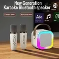 Macchina per karaoke portatile Bluetooth K12 con sistema di altoparlanti 5.3 PA e microfoni wireless per il canto in famiglia