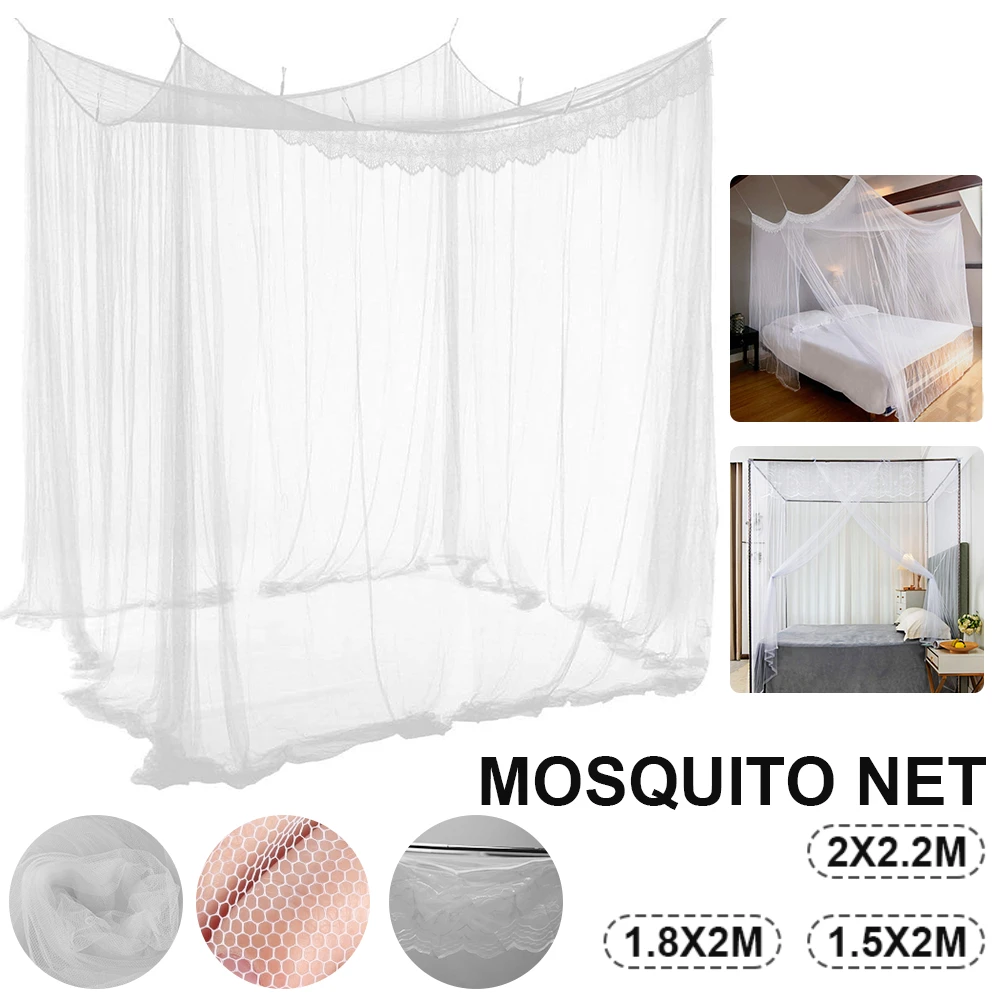 2 x 2,2 m/1,8 x 2 m/1,5 x 2 m Moskitonetz, Heimzelt, weißes Netz, tragbar, faltbar, Moskitonetz, Sommer-Moskitonetz