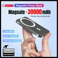 Oneplus Banca di potere magnetica per batteria esterna Magsafe 30000mAh Caricabatterie wireless portatile a ricarica rapida per batteria di ricambio del telefono