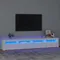 Meuble TV LED blanc avec étagères de rangement 240x35x40 cm, meuble de maison moderne, centre de divertissement