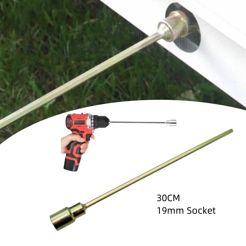 30 cm Ecke Steady Caravan Bein Wickler Bohrer Befestigung Ständer Jack Verlängerung Buchse 19 mm Bohrmaschine Befestigung Adapter Image