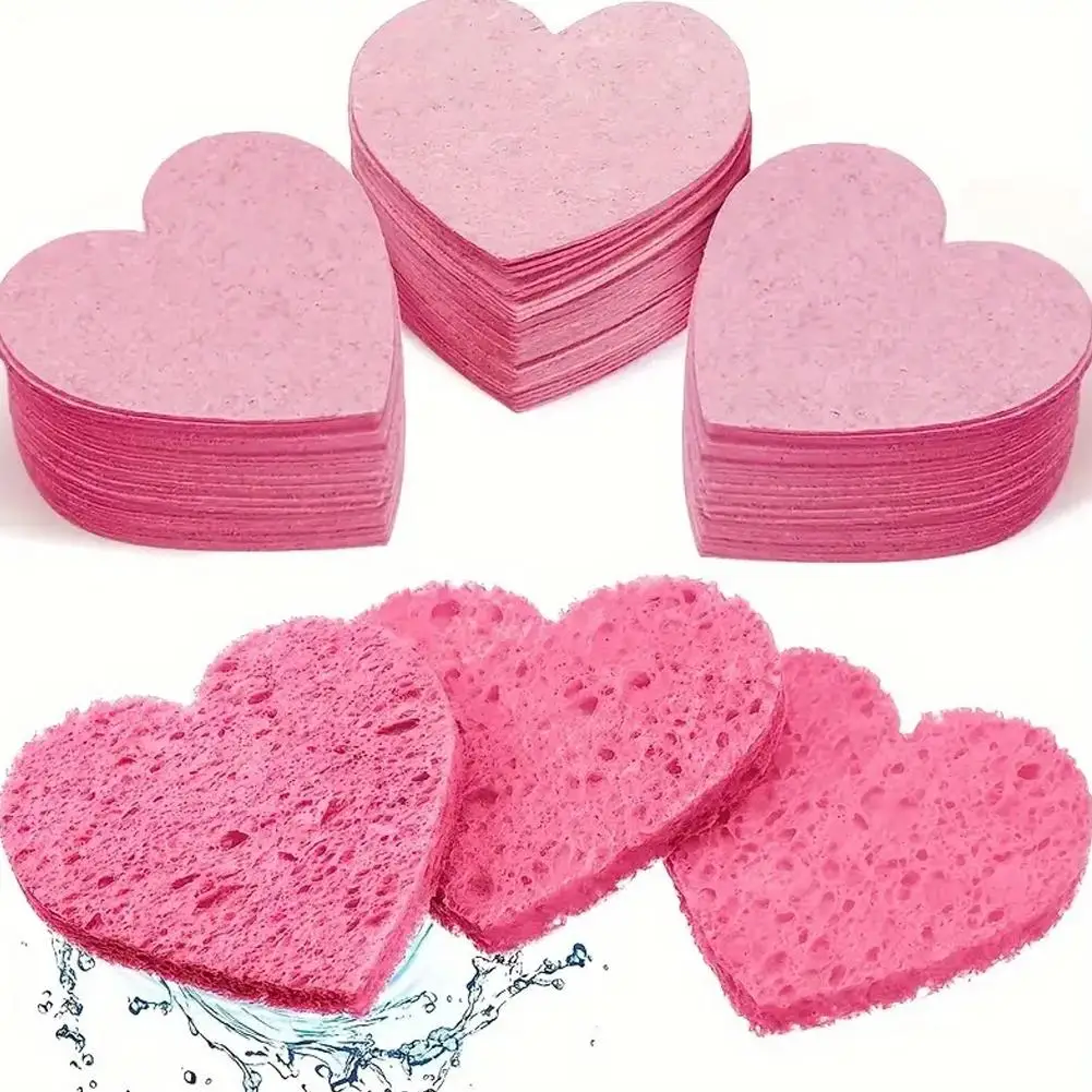 10 Stück/Set komprimierte Gesichtsschwämme, kosmetischer Hydrotherapie-Schwamm, Spa-Gesichtspads für die tägliche Reinigung, Make-up-Entfernung, Peeling Image