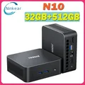 Mini PC Ninkear N10 Intel N100 4 core Max 3,4 Ghz 16 Gb Ram 512 Gb Ssd 2 * HDMI 2.0 (4K a 60 Hz) Doppio display 2,4/5 Ghz Bluetooth 5.0