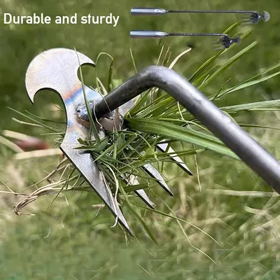 1pc Small Weed Puller With 4 Teeth, Gardening Hand Tools, Weed Remover Tool For Yard Ergonomic Weeder Tool（The Handle Can Be