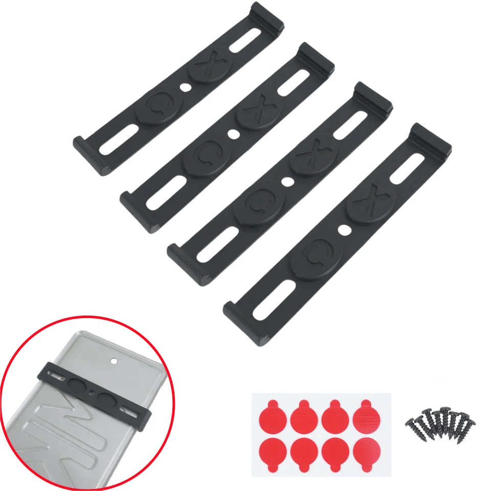 Set porta targa per auto resistente alle intemperie con telaio targa europeo senza telaio da 4 pezzi per accessori per veicoli anteriori posteriori UE russi