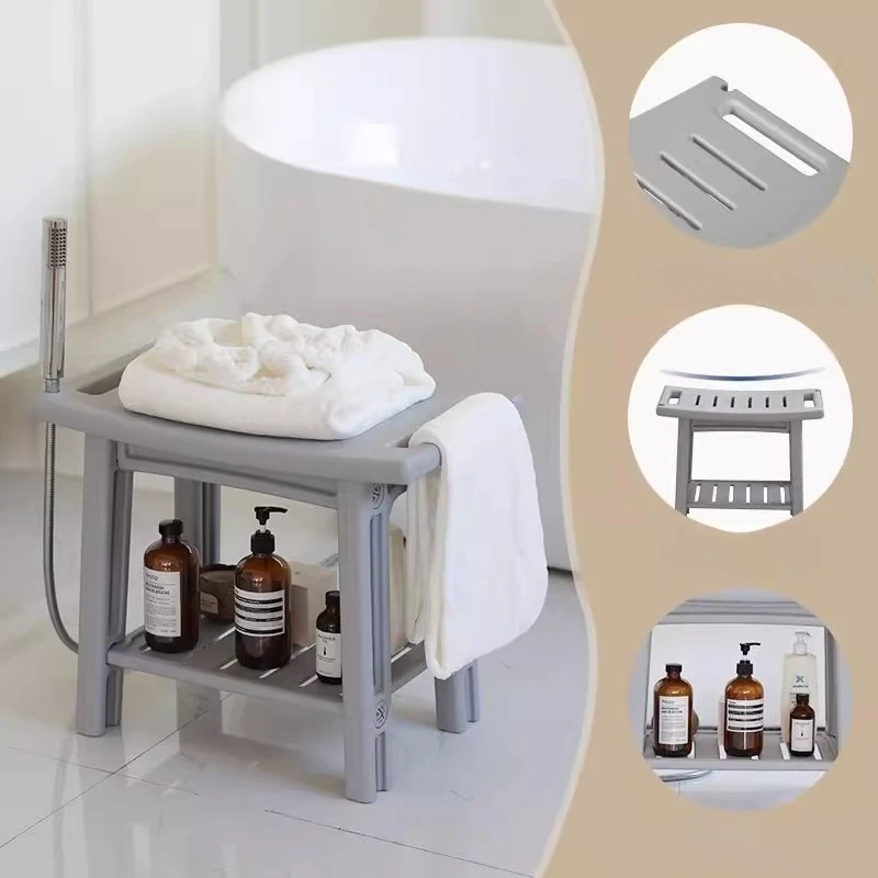 Faltbarer tragbarer Duschhocker für ältere und schwangere Frauen, rutschfester, verstellbarer Badezimmerstuhl, sicherer Badewannensitz