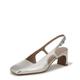 Naturalizer Womens Carmen Heeled Slingback Pumps Silver Sand UK 9 Wide Fit
