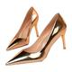 Pumps Women's Pointed High Heels Women's Glitter Silver Dress Shoes Stiletto Evening Shoes Bridal Wedding Shoes Stiletto Heel Shoes Slip-On Single Shoes Elegant Party Shoes, khaki, 5 UK