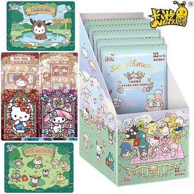 KAYOU Original Sanrio Collection Card Children's Favorite Cartoon Star Cinnamoroll Pom Pom Purin Hello Kitty Creative Card Gift