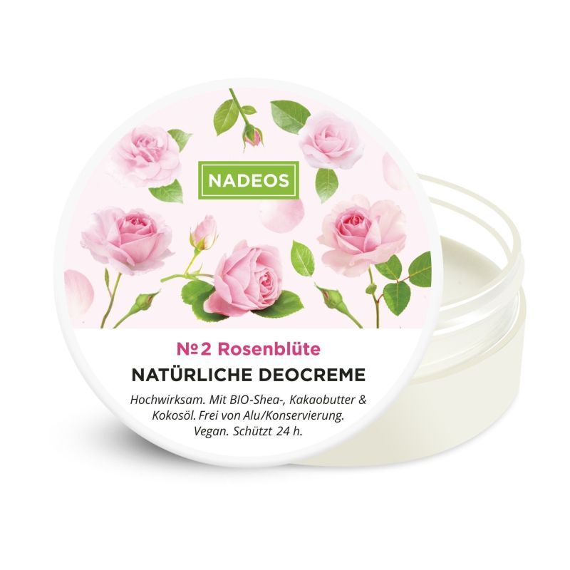 NADEOS Crema deodorante naturale ai fiori di rosa 40 g