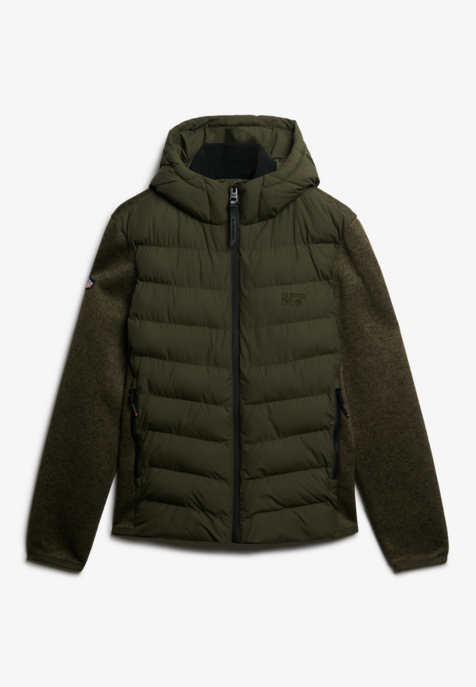 Superdry Jacke "Storm" Gr. M in Khaki Green Marl | 100% recyceltes Polyester