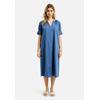 Sommerkleid SMITH & SOUL, Damen, Gr. XL, US-Größen, blau (night blau), Material: 70% Baumwolle, 27% Polyamid, 3% Elasthan, unifarben, casual, regular fit Midi, V-Ausschnitt, Kurzarm Raglanärmel, Kleider, mit Taschen
