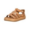 Riemchensandale INUOVO "INUOVO Sandalen Leder", Damen, Gr. 39, nut, Leder, casual, Schuhe