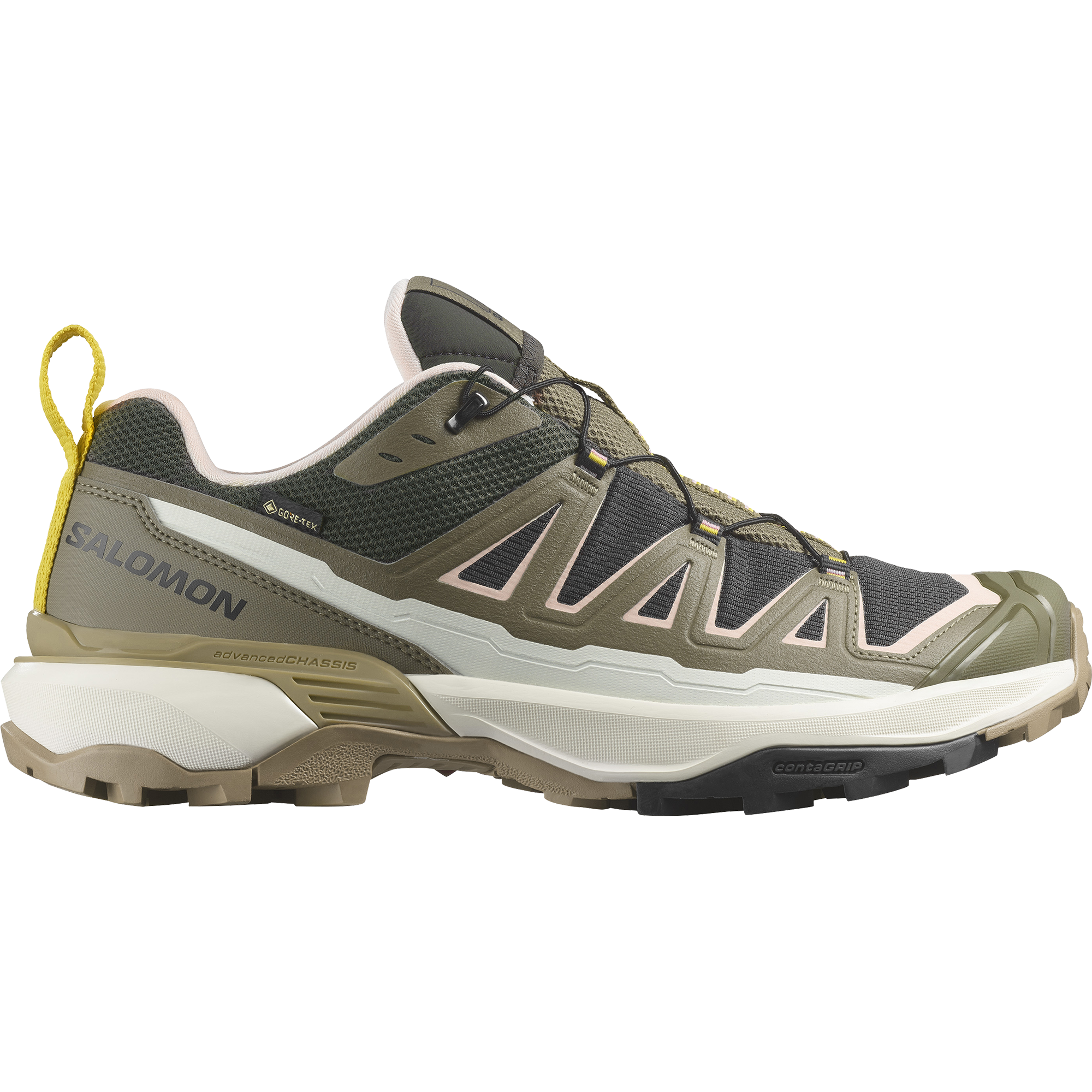 Outdoorschuh SALOMON "X ULTRA 360 EDGE GORE-TEX", Herren, Gr. 43, beige (phantom, stone gray, incaberry), Synthetik, Textil, Schuhe Outdoorschuh, wasserdicht