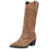 Bikerboots NERO GIARDINI "Nero Giardini Stiefel Veloursleder", Damen, Gr. 39, braun, Veloursleder, casual, Schuhe
