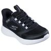 Slip-On Sneaker SKECHERS "GO RUN 400 V2", Kinder, Gr. 31, schwarz, Textil, sportlich, Schuhe, Freizeitschuh zum Schlupfen, Größenschablone zum Download