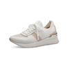 Sneaker TAMARIS "Tamaris Sneaker Textil", Damen, Gr. 39, weiß (weiß, gold), Textil, casual, Schuhe