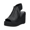 Keilsandalette REPLAY "Replay Sandalen Lederimitat", Damen, Gr. 39, schwarz, Lederimitat, casual, Schuhe