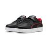Sneaker PUMA "Scuderia Ferrari Caven 2.0 Sneakers Kinder", Kinder, Gr. 34, schwarz (schwarz rosso corsa rot), Obermaterial: Synthetik, Leder; Futter: Textil; Innensohle: Textil; Laufsohle: Gummi, Schuhe