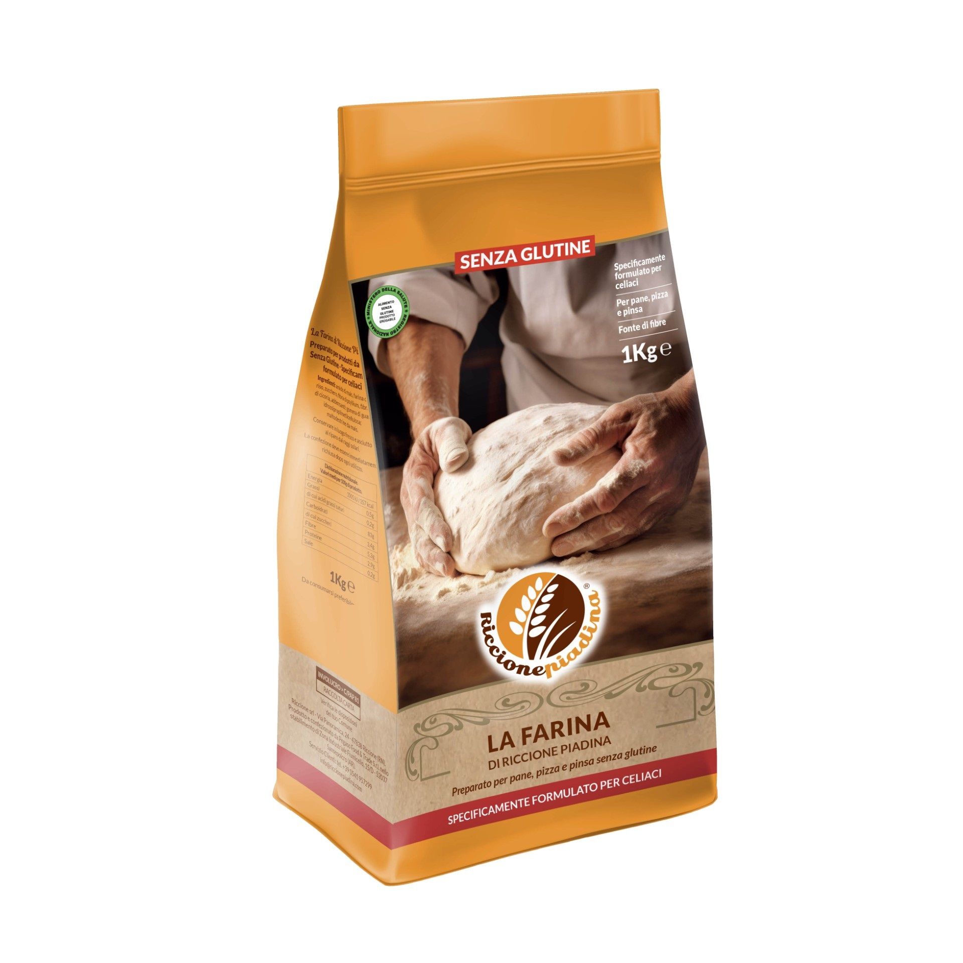 Preparato per pane pizza e pinsa Senza Glutine - Riccione Piadina 1000