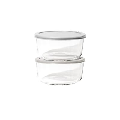 Glass Food Storage Containers Set - Round, 6.5-Cup (52oz) BPA-Free, Microwave & Oven Safe, Airtight Lids
