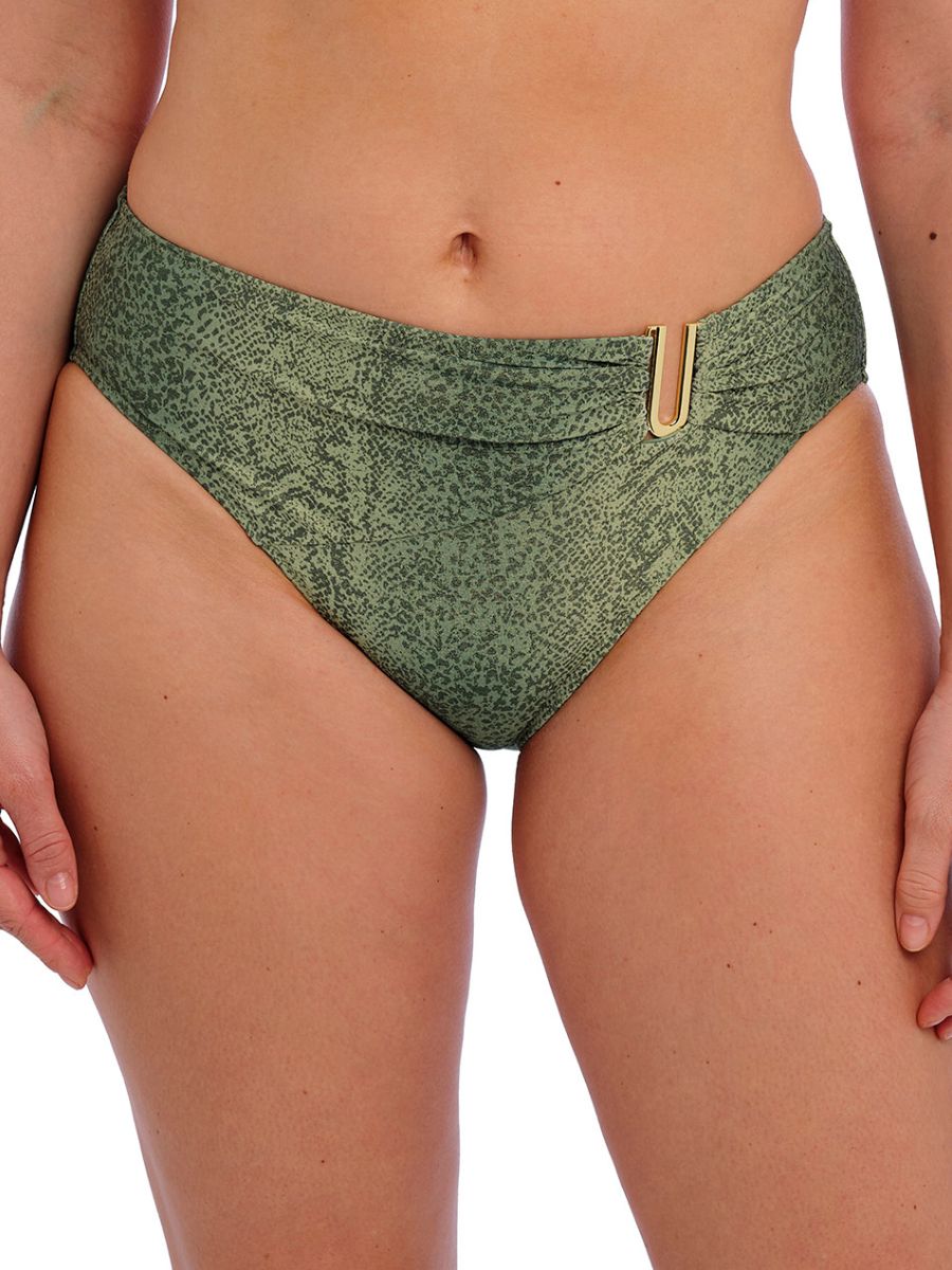 Fantasie Womens Maya Bay Mid Rise Bikini Brief - Green Polyamide - Size 2XL | Fantasie Sale | Discount Designer Brands