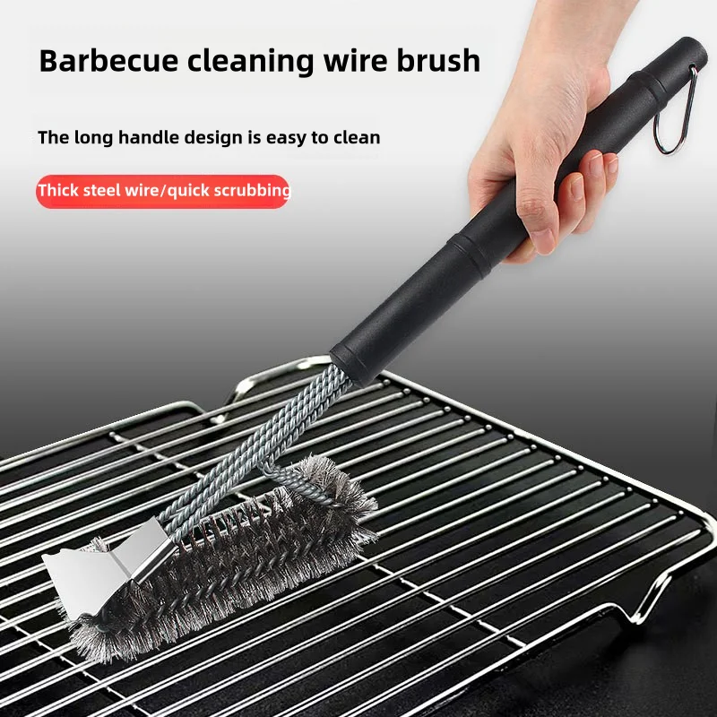Brosse de nettoyage de gril de barbecue, brosse en fil d