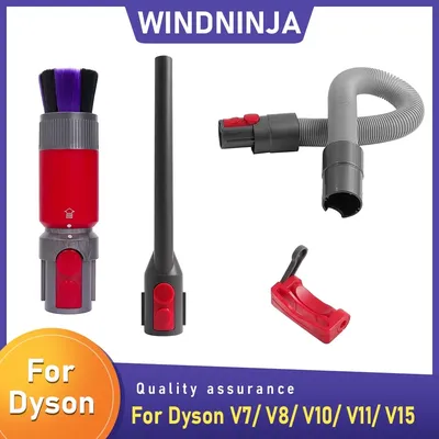 Vacuum Cleaner Dusting Brush Flexible Extension Hose for Dyson Outsize/ V7/ V8/ V10/ V11/ V15 Self-cleaning Soft Bristles