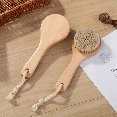 Dry Skin Body Brush Natural Bristle Dead Skin Remover Anti Cellulite Exfoliates Blood Circulation Health Massage Tools