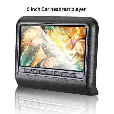 9 Inch Car Seat Back Headrest mp3/mp4 Multimedias Player LCD Display Remote Control Gaming FM Transmitter DVD Player Monitor