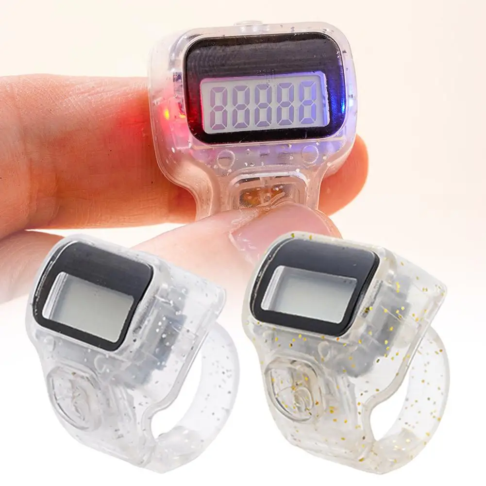 Fingerzähler Klicken Sie auf den manuellen digitalen Clicker, Mini-Digital-Handzählzähler, 5-stelliger Nummernzähl-Clicker, rücksetzbaren Clicker Image