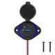 Caricabatteria per auto leggero Caricatore USB a ricarica rapida Caricabatteria per auto 12-24V QC3.0+ PD Caricatore per porta USB per auto Caricatore USB con cappuccio scorrevole
