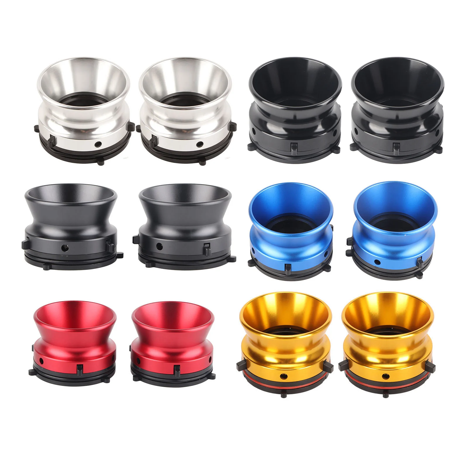 1 Paar NAB-Nabenadapter aus Aluminiumlegierung, professionell poliert, universelles Ladegerät für Studer ReVox 10-Zoll-Öffner Akai Teac Image