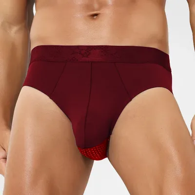 5PCSScrotal Stützunterwäsche, Herren-Dreieckshose, Sommer-Unterhose im dünnen Stil, atmungsaktives Netz aus Eisseide, sexy kurze Zehenpartie Image