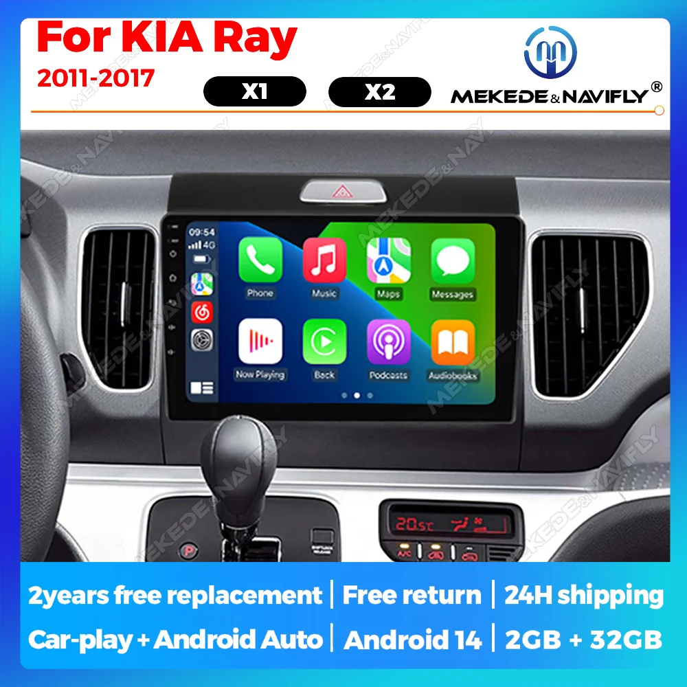 Android 14 Auto Radio Alle In Einem Für KIA Ray 2011-2017 2din Multimedia Video Player GPS Navigation drahtlose Carplay Android Auto Image