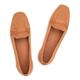 Frank Mully Womens Square Toe Loafers Comfortable Office Work Shoes Cute Penny Loafers Slip On Walking Driving, orange, 8.5 UK