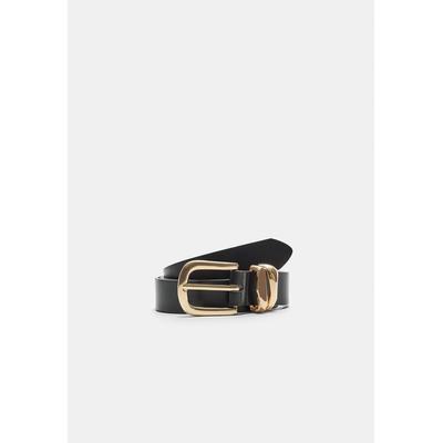 Stradivarius Basic double ring belt Black 26