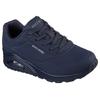 Wedgesneaker SKECHERS "UNO STAND ON AIR", Damen, Gr. 36, blau (dunkelnavy), Lederimitat, sportlich, Schuhe, Freizeitschuh, Halbschuh, Schnürschuh weich gepolsterte Innensohle, Topseller
