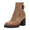 High-Heel-Stiefelette NERO GIARDINI "Nero Giardini Stiefelette Veloursleder", Damen, Gr. 38, braun, Veloursleder, casual, Schuhe