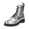 Schnürstiefelette NERO GIARDINI "Nero Giardini Stiefelette Leder", Damen, Gr. 40, silber, Leder, casual, Schuhe