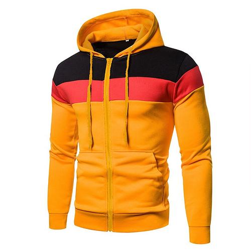 Men's Hoodie Full Zip Hoodie Fleece Hoodie Black Yellow Red Blue Gray Hooded Plain Patchwork Color Block Sports Outdoor Casual Daily Streetwear Cool Sportswear Spring Fall Clothing Apparel