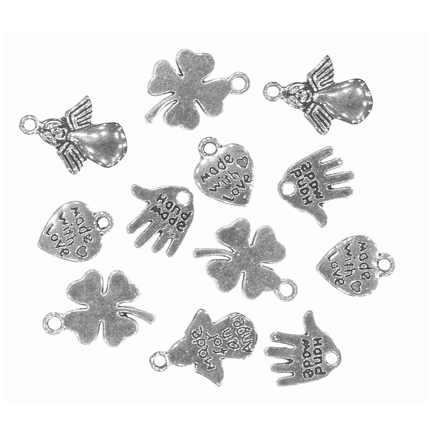 Anhänger Glück, silber, 12–17 mm, 12 Stück Image