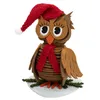 Filz-Bausatz Weihnachtseule, braun-rot