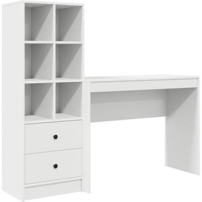 Schreibtisch mit Stauraum Weiß Holzwerkstoff Vidaxl Image