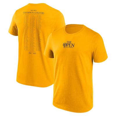 The Open 153rd Royal Portrush Champion Golfer T-Shirt – Gold Image