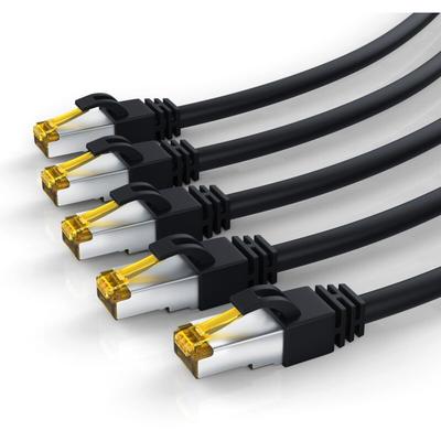 5x LAN-Kabel CAT.7, RJ-45 (Ethernet), Gigabit Ethernet s/ftp Netzwerkkabel, 10000 Mbit/s, Image