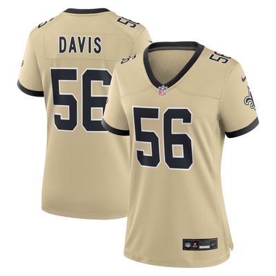 New Orleans Saints Nike Game Ausweichtrikot - Gold - Demario Davis - Damen Image